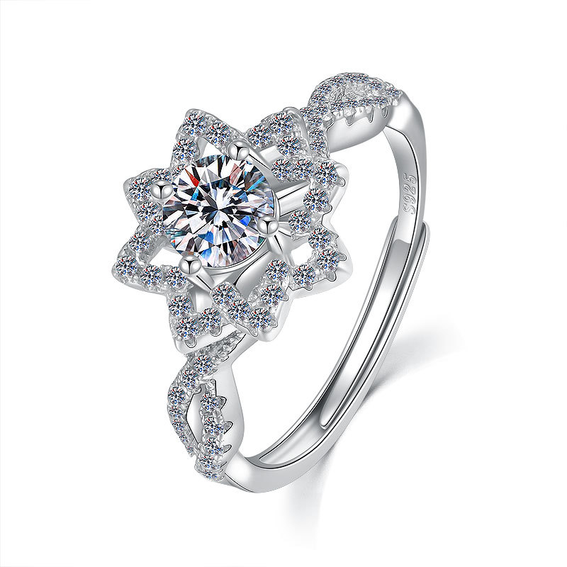 2019 Fashion Trend Geometric Square Diamond Studded Zircon Ladies Ring Jewelry WensLTD Hotsale 